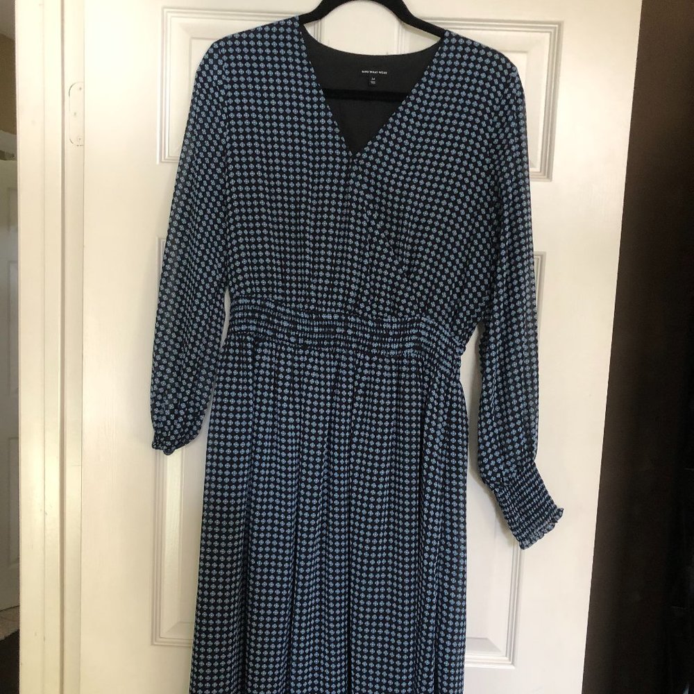 Blue & Black Dress